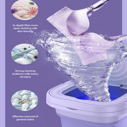 Portable Mini Folding Washing Machine for Dorms & Travel